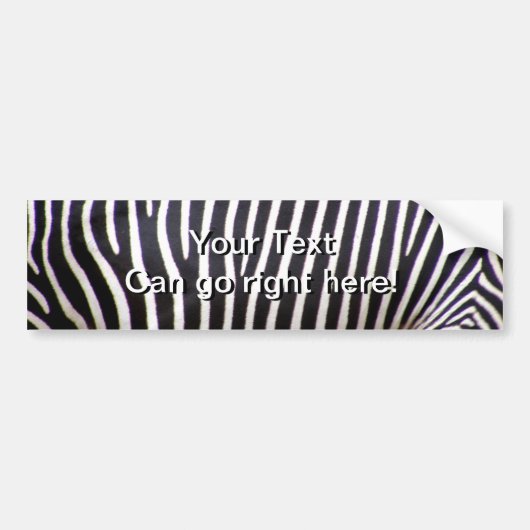 Zebra Print Autoaufkleber (Vorne)