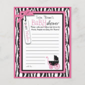 Zebra Print & Baby Carriage Admin Card (Rückseite)