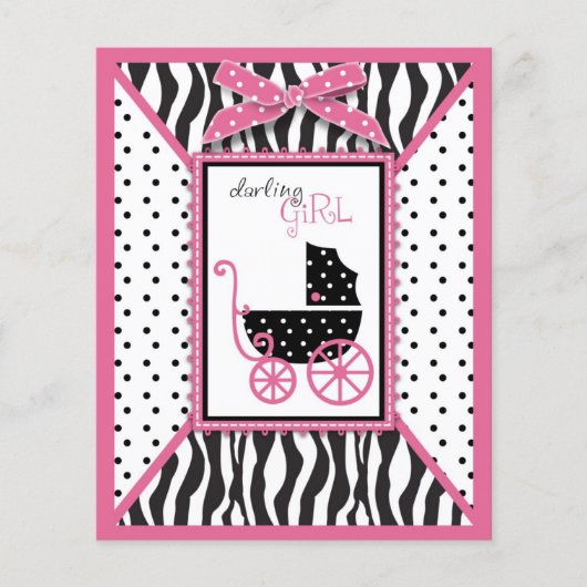 Zebra Print & Baby Carriage Admin Card (Vorderseite)