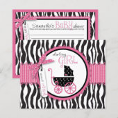 Zebra Print & Baby Carriage Admin Card (Vorne/Hinten)
