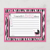 Zebra Print & Baby Carriage Admin Card (Rückseite)