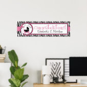 Zebra Print & Baby Carriage Baby Shower Banner Poster (Heimbüro)