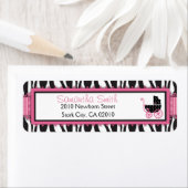 Zebra Print & Baby Carriage Return Label (Insitu)