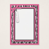 Zebra Print & Baby Carriage - Tag (Rückseite)