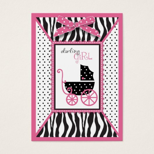 Zebra Print & Baby Carriage - Tag (Vorderseite)