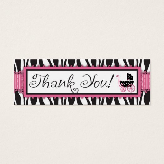Zebra Print & Baby Carriage - Tag (Vorderseite)