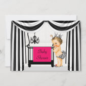 Zebra Print Baby Shower Einladung (Vorderseite)