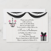 Zebra Print Baby Shower Einladung (Rückseite)