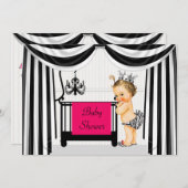 Zebra Print Baby Shower Einladung (Vorne/Hinten)