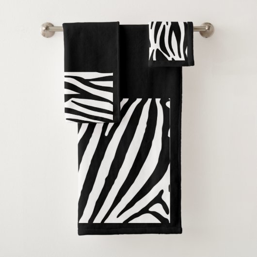 Zebra Print Badewanne Handtuch Set (Insitu)