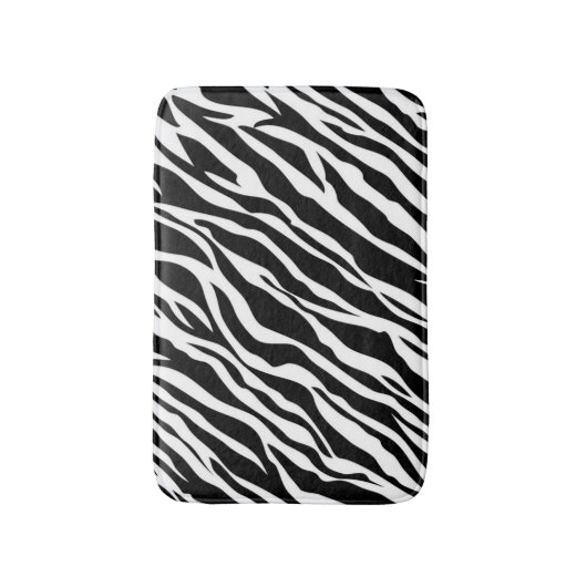 Zebra Print Bath Mat Badematte (Vorderseite Vertikal)