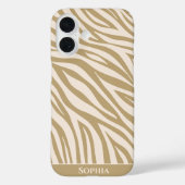 Zebra Print-Beige- Case-Mate iPhone Hülle (Rückseite)