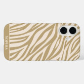 Zebra Print-Beige- Case-Mate iPhone Hülle (Rückseite (Horizontal))