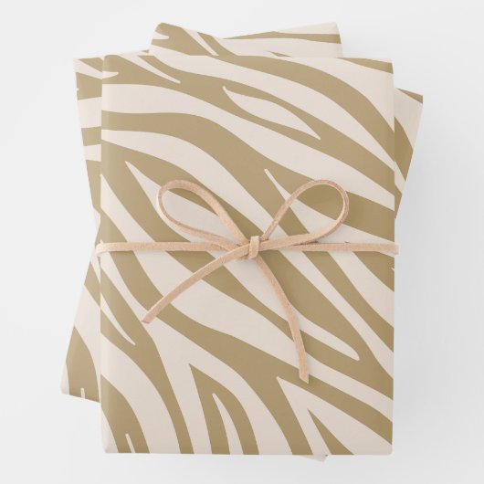 Zebra Print-Beige- Geschenkpapier Set (Beispiel)
