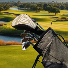 Zebra Print-Beige- Golf Headcover