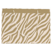 Zebra Print-Beige- Große Geschenktüte (Rückseite)