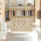 Zebra Print-Beige- Große Geschenktüte