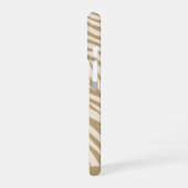 Zebra Print-Beige- iPhone 16 Hülle (Linke Seite)