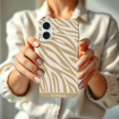 Zebra Print-Beige- iPhone 16 Hülle