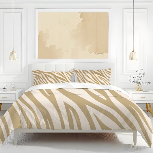 Zebra Print-Beige- Kissenbezug