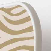 Zebra Print-Beige- Pickleball Schläger (Linke Seite)