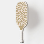 Zebra Print-Beige- Pickleball Schläger (Links)