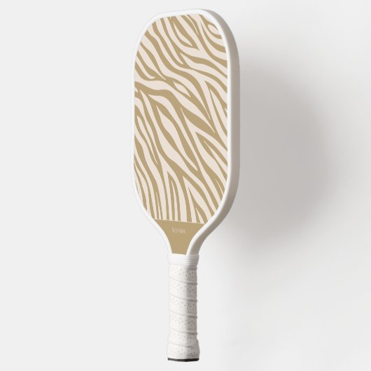Zebra Print-Beige- Pickleball Schläger (Links)