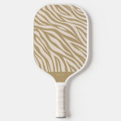 Zebra Print-Beige- Pickleball Schläger (Vorderseite)