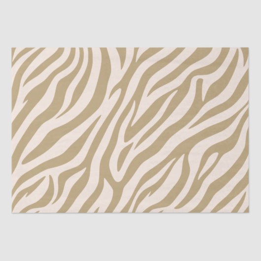 Zebra Print-Beige- Seidenpapier (Vorderseite)