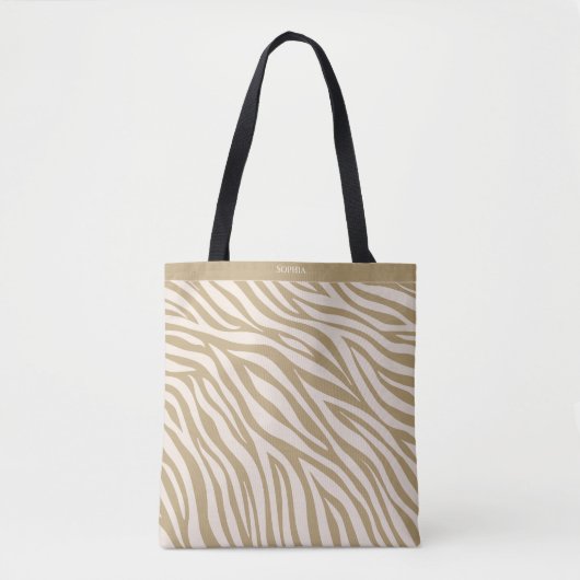 Zebra Print-Beige- Tasche (Vorderseite)