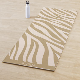 Zebra Print-Beige- Yogamatte