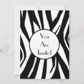Zebra Print Birthday Party Einladung (Rückseite)