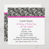 Zebra Print Birthday Party Einladungen (Vorne/Hinten)