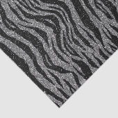 Zebra Print Black and Gray Silver Seidenpapier (Ausschnitt)