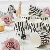Zebra Print Black and White Party  Pappbecher