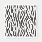 Zebra Print Black and White Party  Serviette (Vorderseite)