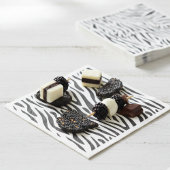 Zebra Print Black and White Party  Serviette