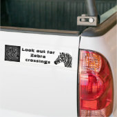 Zebra Print Black and White Stripes Autoaufkleber (Auf Lkw)