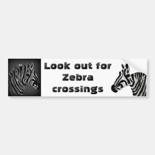 Zebra Print Black and White Stripes Autoaufkleber