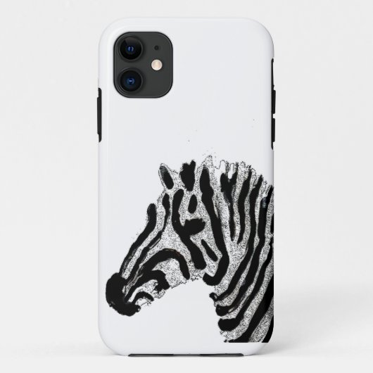 Zebra Print Black and White Stripes Case-Mate iPhone Hülle (Rückseite)