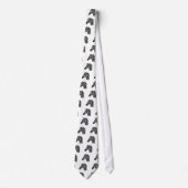 Zebra Print Black and White Stripes Krawatte (Vorderseite)