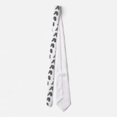Zebra Print Black and White Stripes Krawatte (Rückseite)