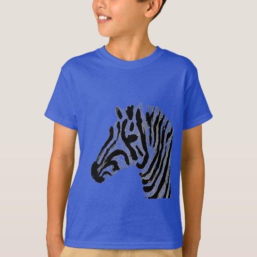 Zebra Print Black and White Stripes T-Shirt (Vorderseite)