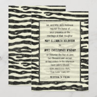 Zebra Print Black Beige Elegante Hochzeit