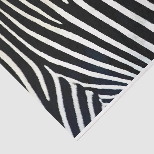 Zebra Print Black Fur Seidenpapier (Ausschnitt)