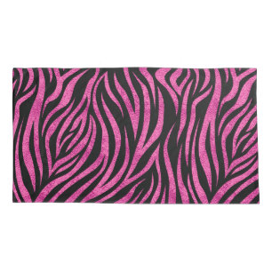 Zebra Print Black Hot Pink Kissenbezug