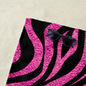 Zebra Print Black Hot Pink Strandtuch (Beispiel)