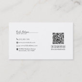 Zebra Print Black Modern Stylist Business Card Visitenkarte (Rückseite)