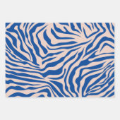 Zebra Print Blue Zebra Stripes Animal Print Geschenkpapier Set (Vorderseite 2)
