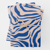 Zebra Print Blue Zebra Stripes Animal Print Geschenkpapier Set (Beispiel)